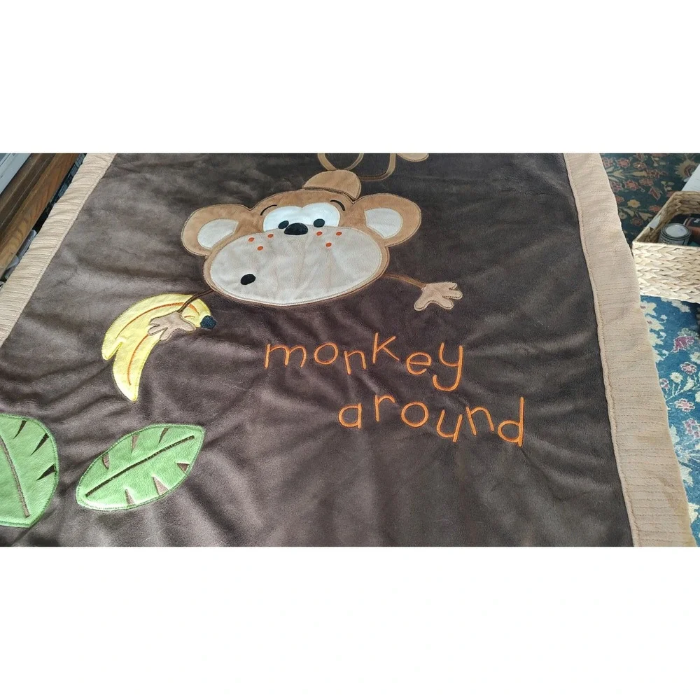 Koala Baby Blanket Monkey Around Sherpa Plush Security Brown‎ 2010 Polyester